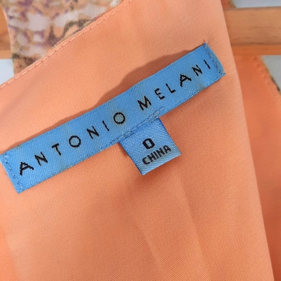 ANTONIO MELANI  Orange/Green/Purple Print Dress SZ 0 - Picture 4 of 10